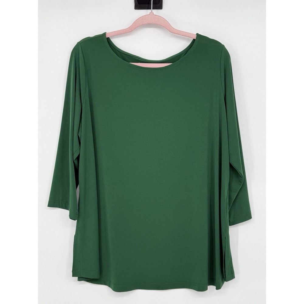 Susan Graver Women's 3/4 Sleeve Top 1X
